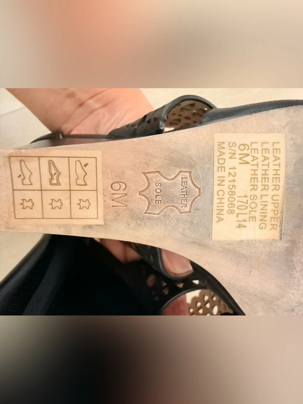 Tory Burch Black Laser-Cut Leather Sandals